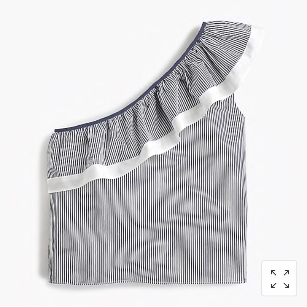 J.Crew One Shoulder Ruffle Top - Picture 4 of 4